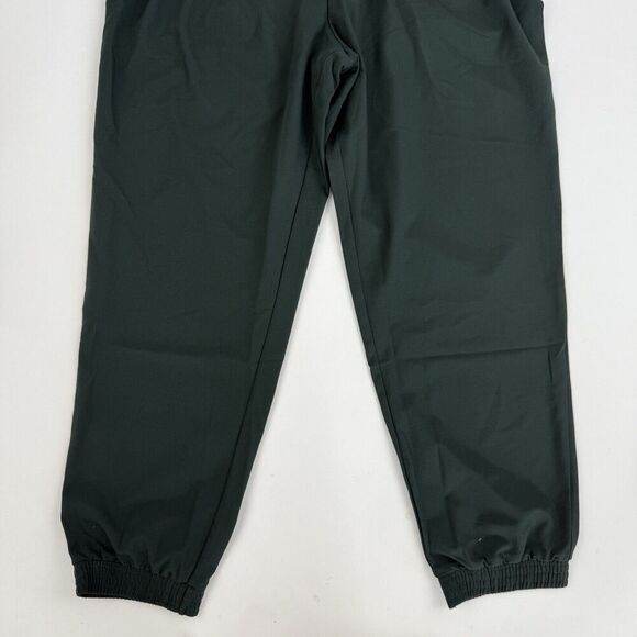NWT Daily Ritual Moss Green Elastic Waist Crop Jogger Pants Pockets Sz L Stretch - Picture 4 of 13